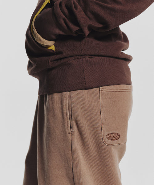 POCKET POINT COTTON TRACK PANTS - 2 COLORS BROWN