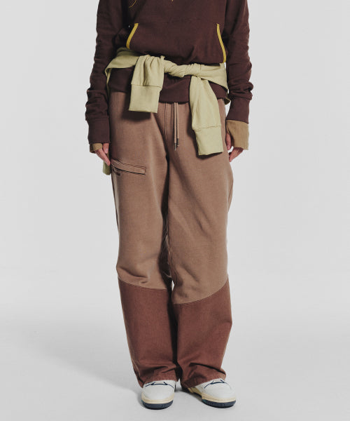 POCKET POINT COTTON TRACK PANTS - 2 COLORS BROWN