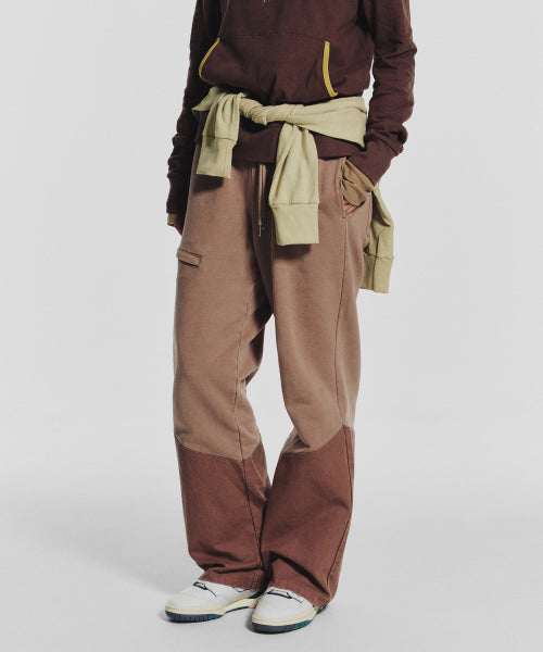 POCKET POINT COTTON TRACK PANTS - 2 COLORS BROWN