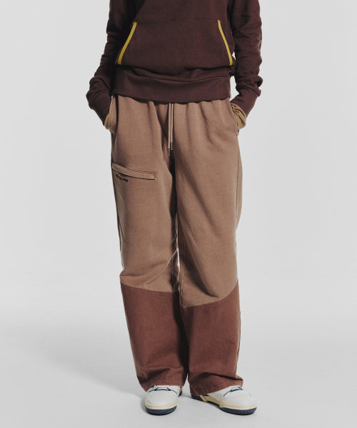 POCKET POINT COTTON TRACK PANTS - 2 COLORS BROWN