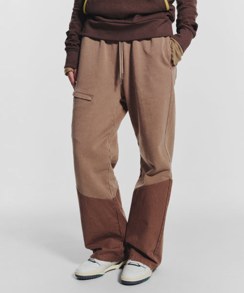 POCKET POINT COTTON TRACK PANTS - 2 COLORS BROWN