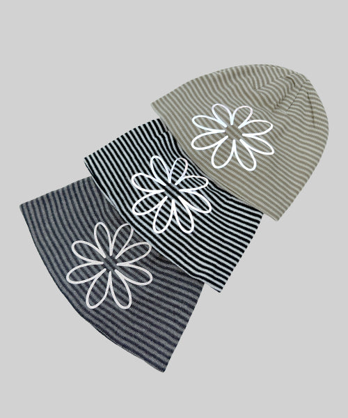 TEE STRIPE DAISY - 2 COLORS BLACK