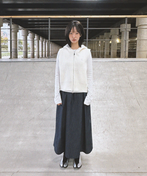 LOGO STAR KNIT HOODIE - 3 COLORS CREAM