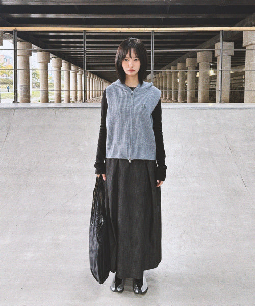 LOGO STAR KNIT HOODIE - 3 COLORS GREY