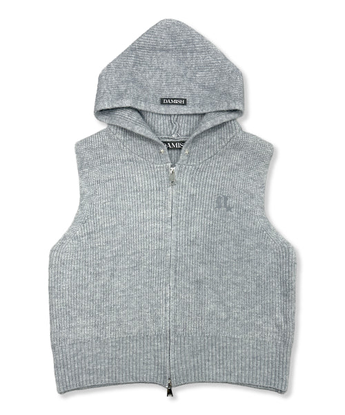 LOGO STAR KNIT HOODIE - 3 COLORS GREY