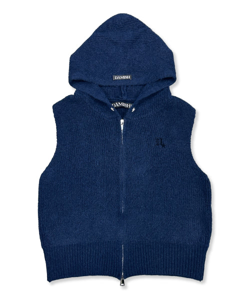 LOGO STAR KNIT HOODIE - 3 COLORS NAVY