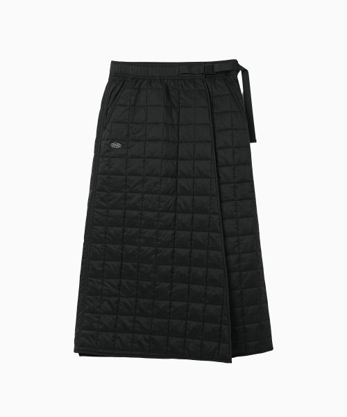 MNS LINE QUILTING LONG SKIRT BLACK