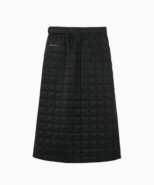 MNS LINE QUILTING LONG SKIRT BLACK