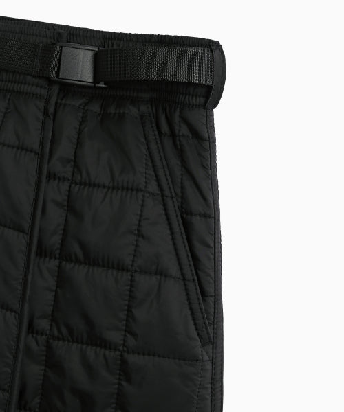 MNS LINE QUILTING LONG SKIRT BLACK