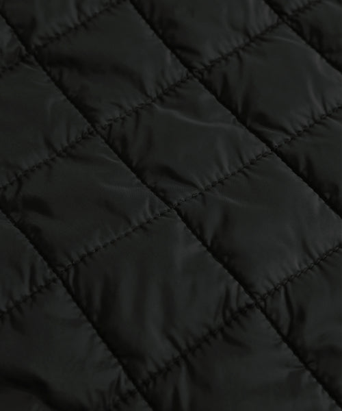 MNS LINE QUILTING LONG SKIRT BLACK