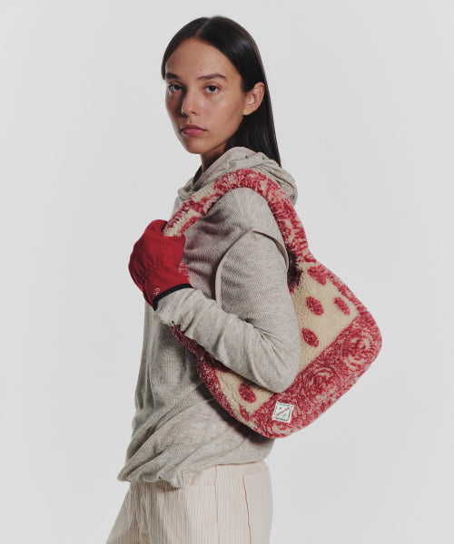 MNS FLUFFY TRACK SHOULDER BAG RED
