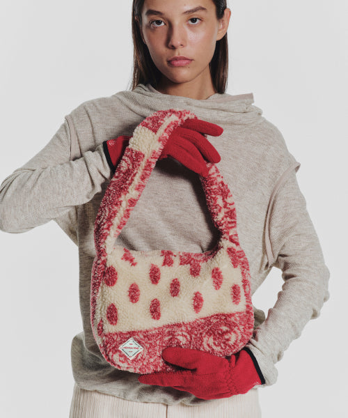 MNS FLUFFY TRACK SHOULDER BAG RED