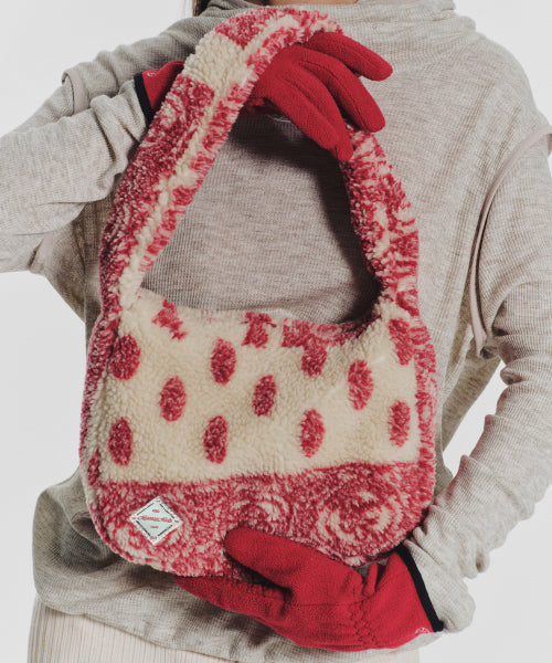 MNS FLUFFY TRACK SHOULDER BAG RED