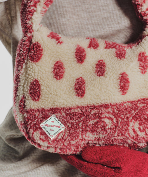 MNS FLUFFY TRACK SHOULDER BAG RED