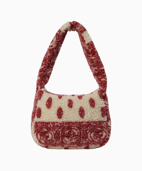 MNS FLUFFY TRACK SHOULDER BAG RED