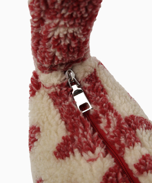 MNS FLUFFY TRACK SHOULDER BAG RED