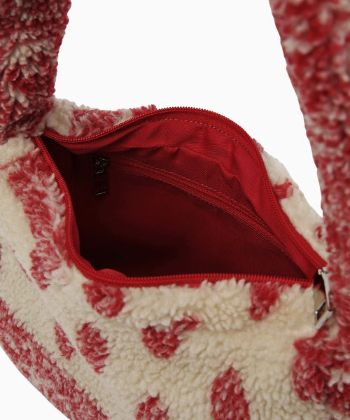 MNS FLUFFY TRACK SHOULDER BAG RED