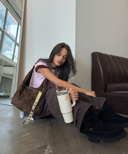 MEDIUM SLASH HOBO BAG (LEOPARD) AS SHOWN