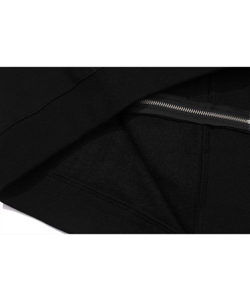 EMBROIDERY HOOD ZIP-UP - 3 COLORS BLACK
