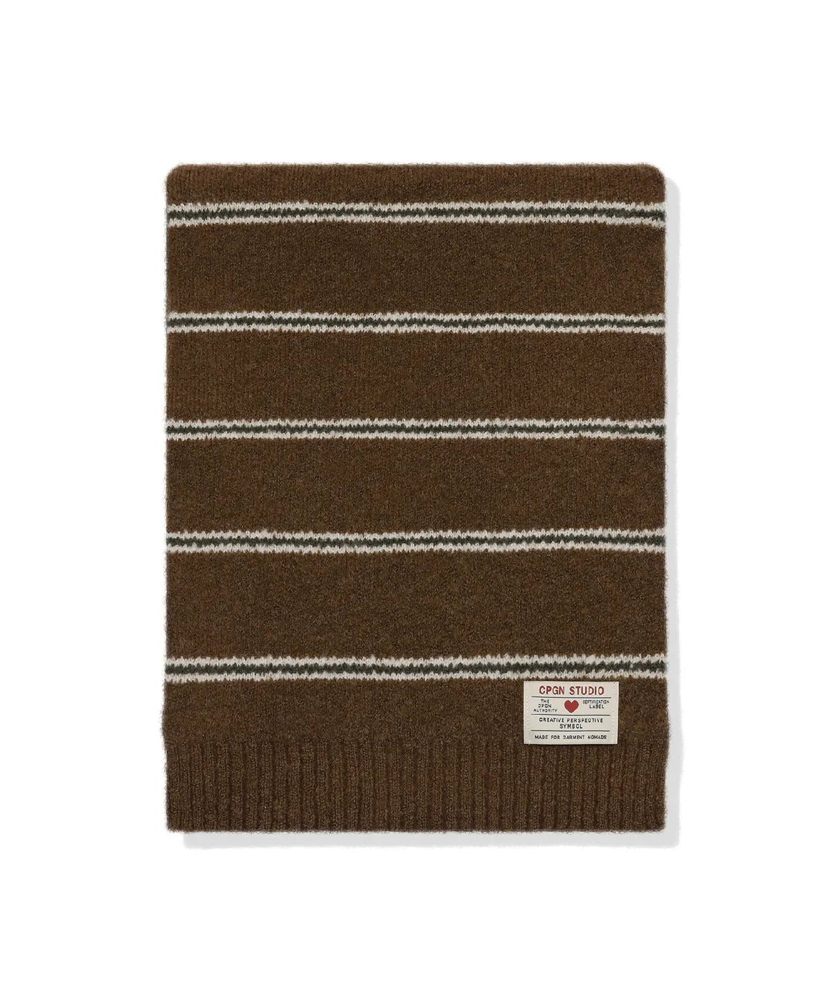 Coco Stripe Muffler Brown