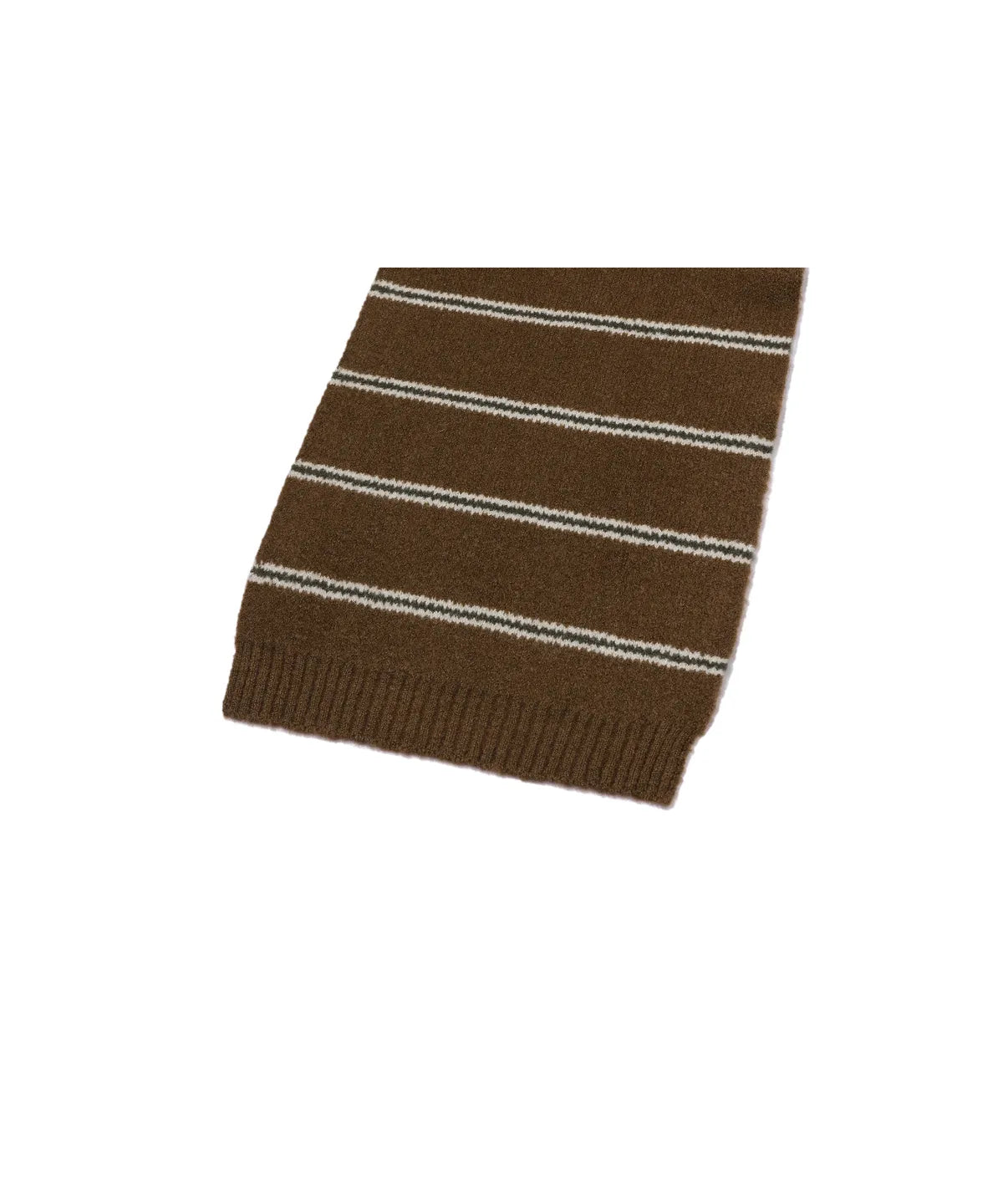 Coco Stripe Muffler Brown