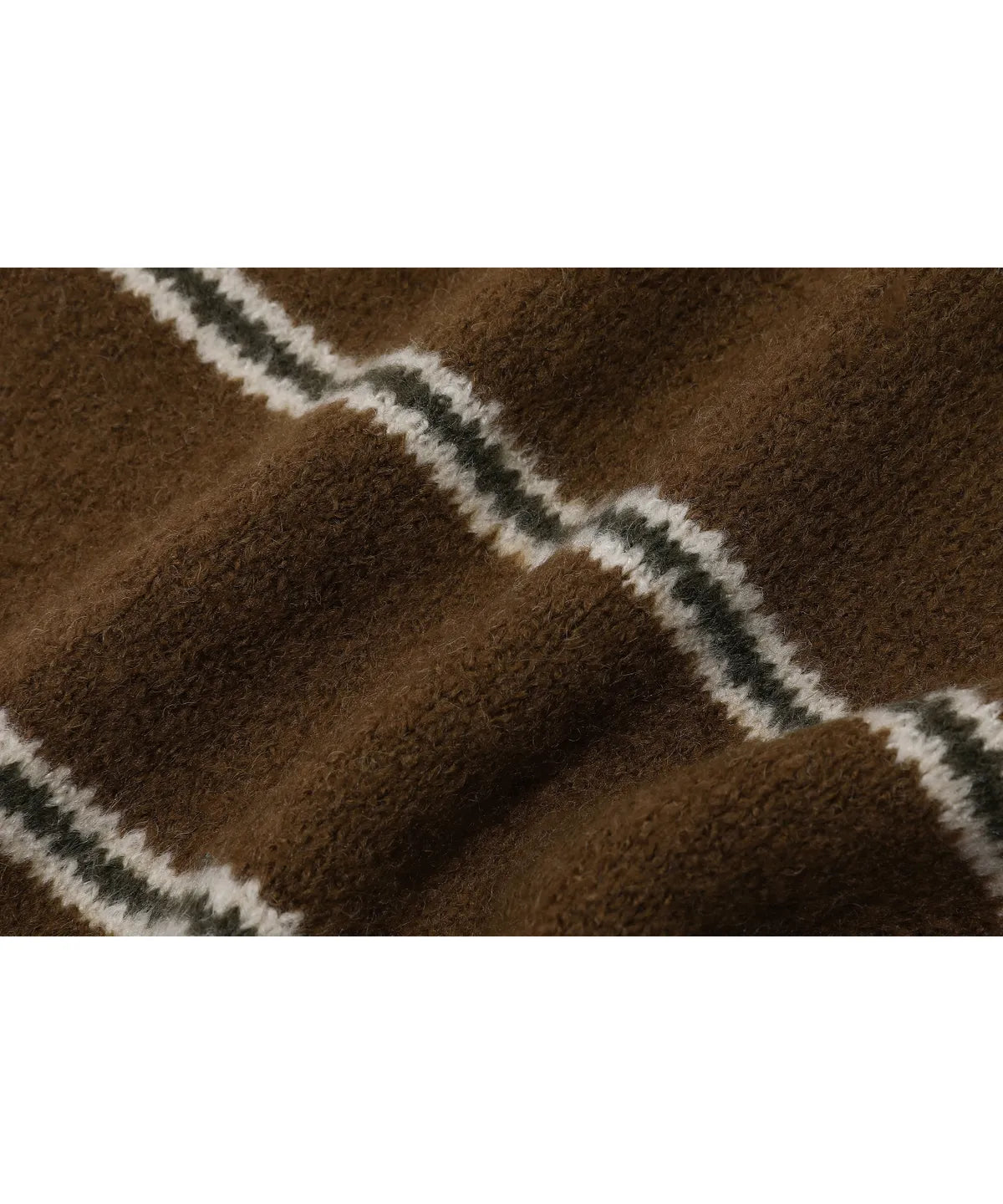 Coco Stripe Muffler Brown