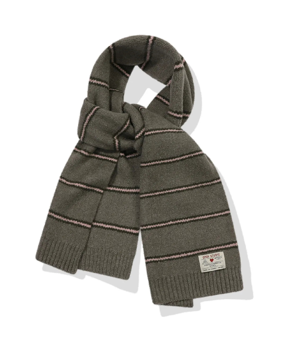 Coco Stripe Muffler Gray