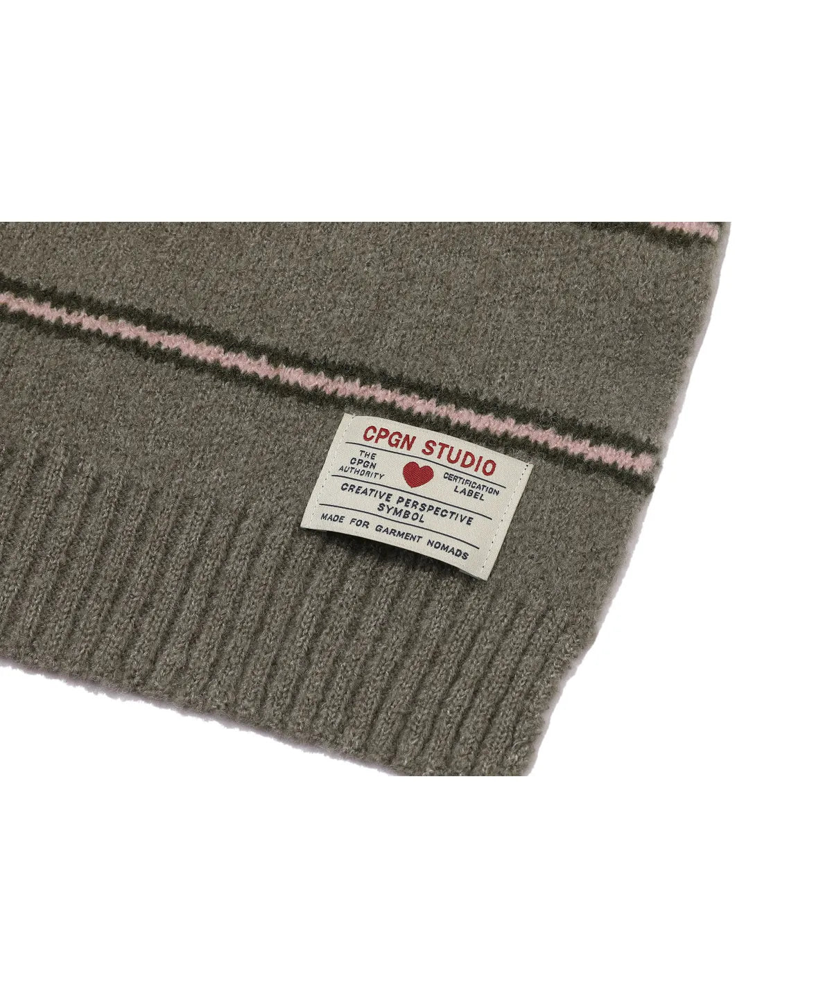 Coco Stripe Muffler Gray