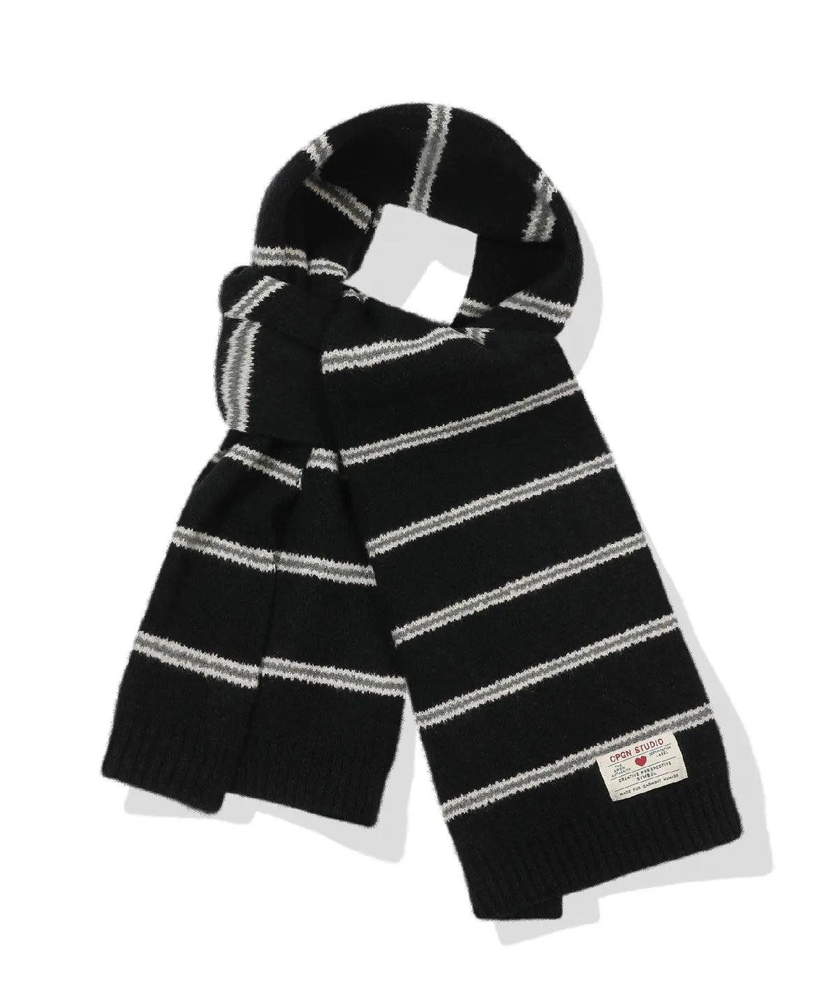 Coco Stripe Muffler Black