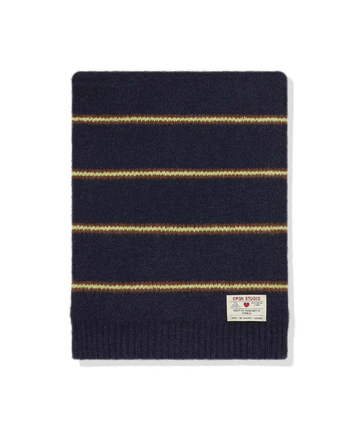 Coco Stripe Muffler Navy