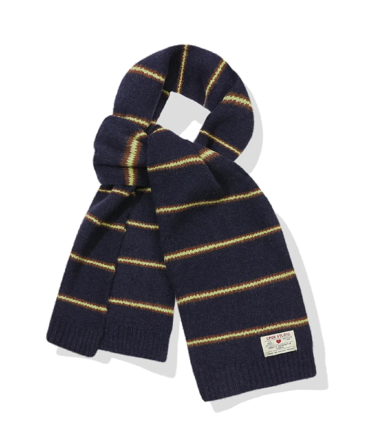 Coco Stripe Muffler Navy