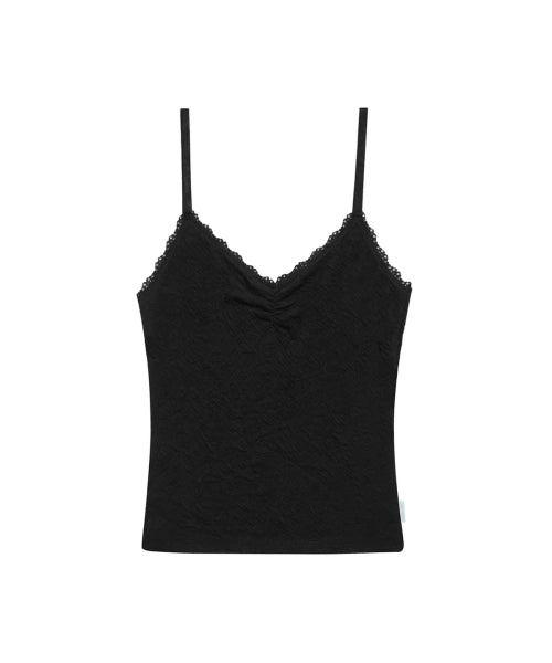 FLOWER EMBOSSED SLEEVELESS MINT - 4 COLORS BLACK