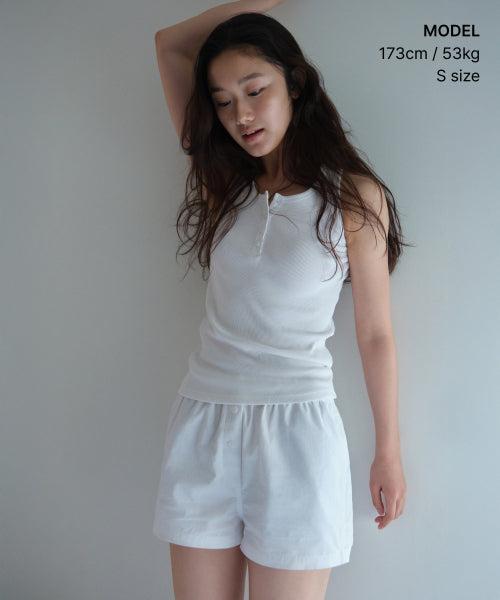 WOMENS POPLIN PAJAMA SET #韓韶禧同款! - 3 COLORS WHITE