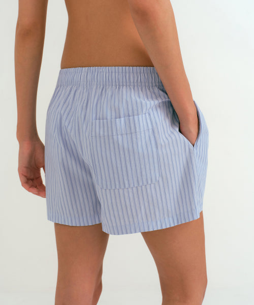 WOMENS POPLIN PAJAMA SET #韓韶禧同款! - 3 COLORS BLUE