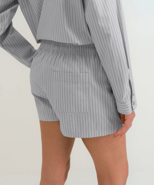 WOMENS POPLIN PAJAMA SET #韓韶禧同款! - 3 COLORS LIGHT GREY