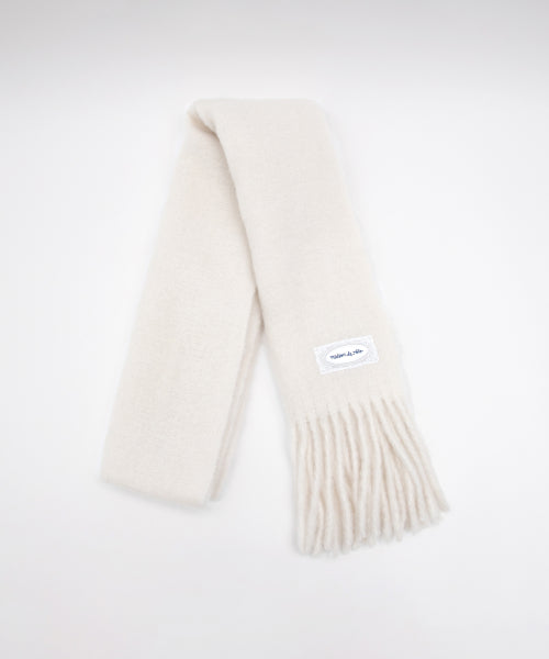 LACE LABEL HAIRY MUFFLER IVORY IVORY