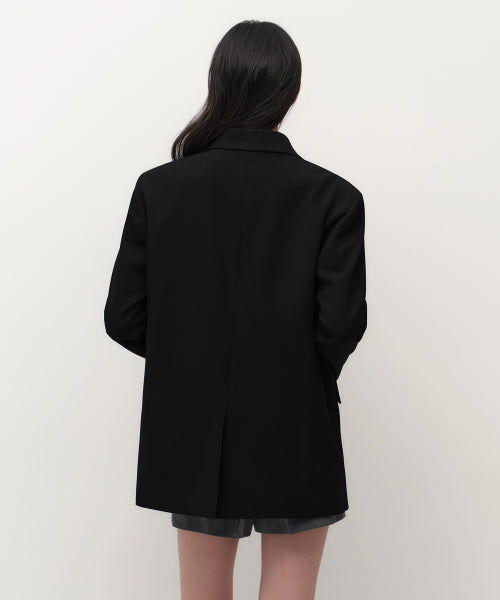 WOMENS DOUBLE BREASTED BLAZER #韓韶禧同款! - 2 COLORS BLACK