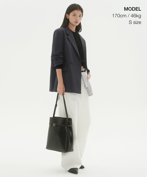 WOMENS DOUBLE BREASTED BLAZER #韓韶禧同款! - 2 COLORS GREY