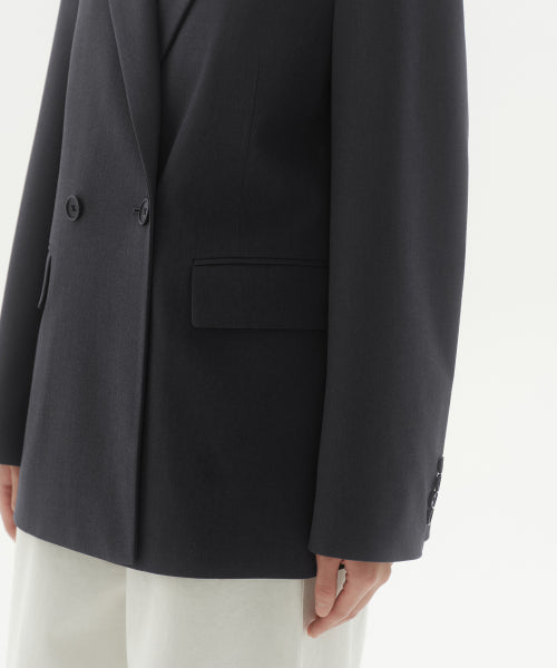 WOMENS DOUBLE BREASTED BLAZER #韓韶禧同款! - 2 COLORS GREY