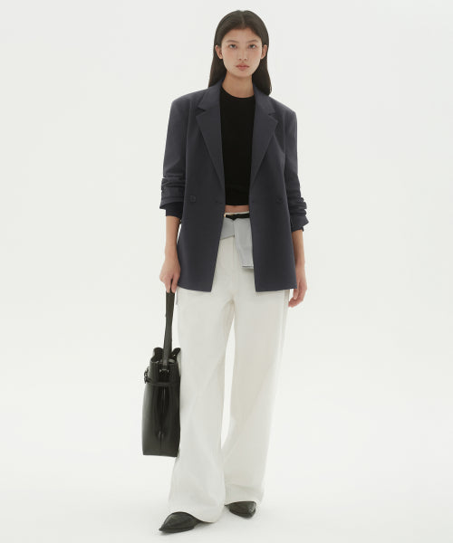 WOMENS DOUBLE BREASTED BLAZER #韓韶禧同款! - 2 COLORS GREY