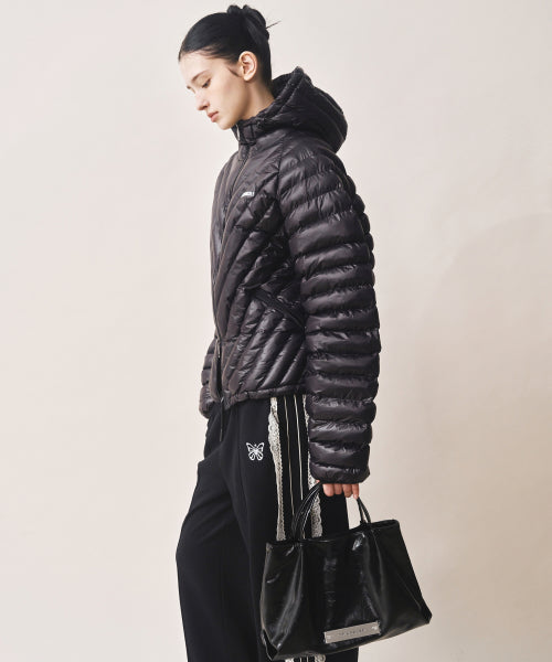 CRYSTAL FAUX LEATHER TOTE BAG #徐睿知同款! - 3 COLORS BLACK