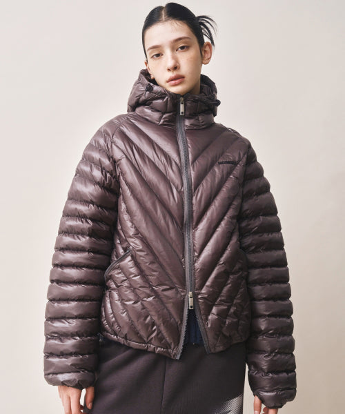 NICOLE LIGHT WEIGHT HOODY PADDING #徐睿知同款! - 6 COLORS CHARCOAL