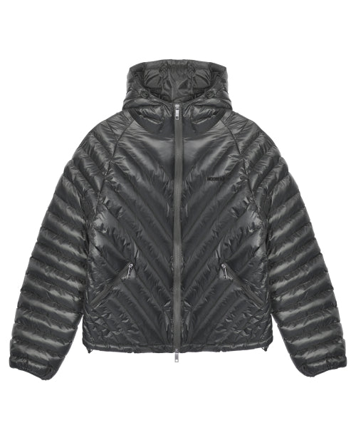 NICOLE LIGHT WEIGHT HOODY PADDING #徐睿知同款! - 6 COLORS CHARCOAL