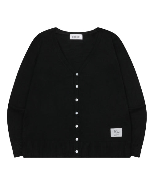 V-NECK CARDIGAN - 2 COLORS BLACK
