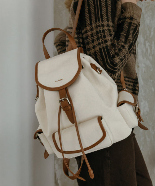 BAILEY CANVAS BACKPACK - 2 COLORS BLACK