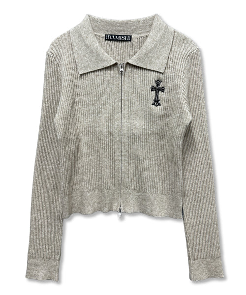 GOTHIC CROSS KNIT - 3 COLORS BEIGE