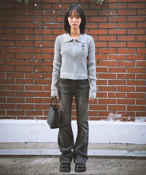 GOTHIC CROSS KNIT - 3 COLORS GREY