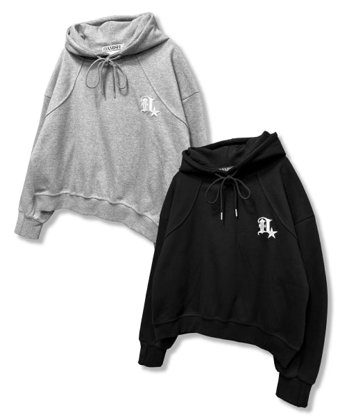 GOTHIC 3D HOODIE - 2 COLORS BLACK