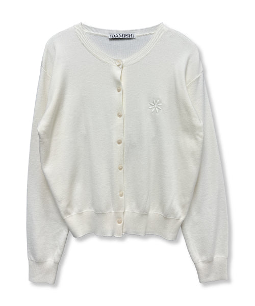 LOGO CARDIGAN - 2 COLORS CREAM
