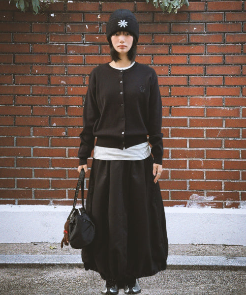 LOGO CARDIGAN - 2 COLORS BLACK